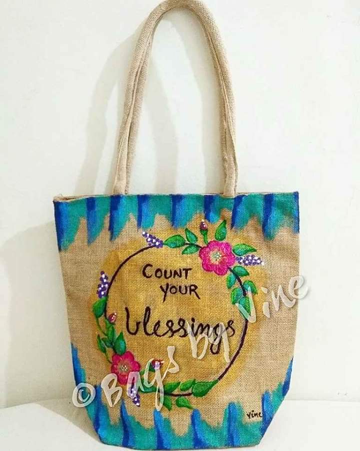 Jute Printed Shopping Bag